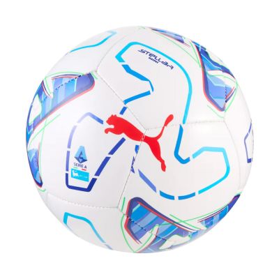 Piłka nożna Puma Stellar Serie A Mini biało-niebieska 85166 01