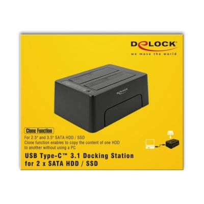 6. Delock USB Type-C 3.1 Stacja dokująca na 2 x SATA HDD / SSD