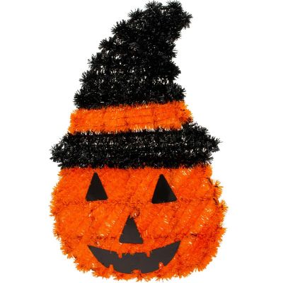 2. FIGURKA DEKORACYJNA DYNIA 35CM HALLOWEEN POMARAŃCZOWY PASEK