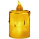 19. ŚWIECA DEKORACYJNA 10,5 CM AMBER CIEPŁY BIAŁY 1 LED