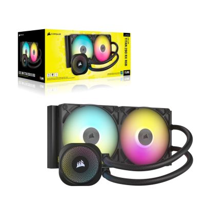 6. Corsair iCUE LINK TITAN RX RGB Procesor Chłodnica cieczy all-in-one 14 cm Czarny 1 szt.