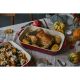 4. Zestaw 3 prostokątnych półmisków ceramicznych STAUB 40508-171-0 - czerwony