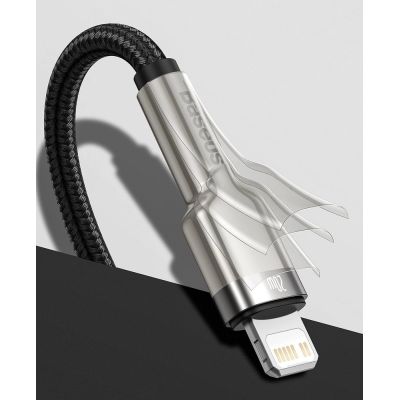 13. Kabel Baseus Cafule Series Metal Data USB-C / Lightning 20W PD 1 m - czarny