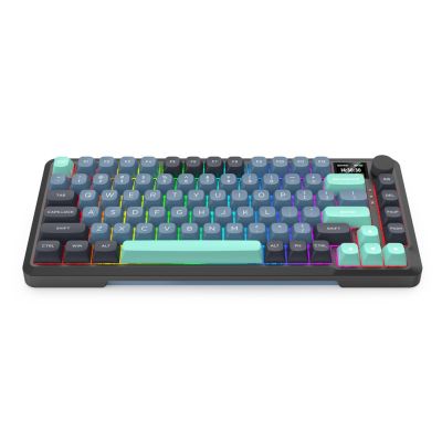 7. REDRAGON K724GBG-RGB-PRO Behemoth klawiatura USB + RF Wireless + Bluetooth Szary, Niebieski