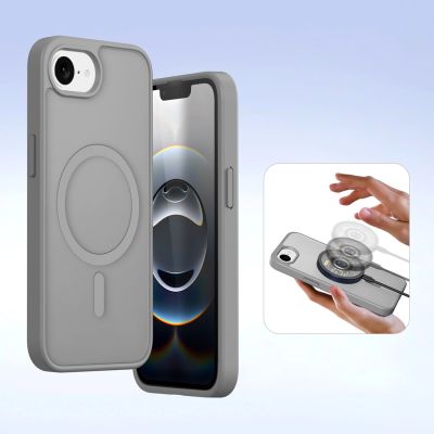 7. Etui skórzane Dux Ducis Lawa na iPhone 16e / 17e z odłączanym portfelem magnetycznym - szare