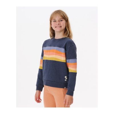 2. Bluza dziewczęca RIP CURL Melting Waves Crew -Girl granatowa