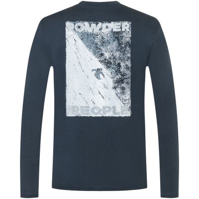 Longsleeve męski SUPER.NATURAL M POWDER TO THE PEOPLE BIO J LS granatowy
