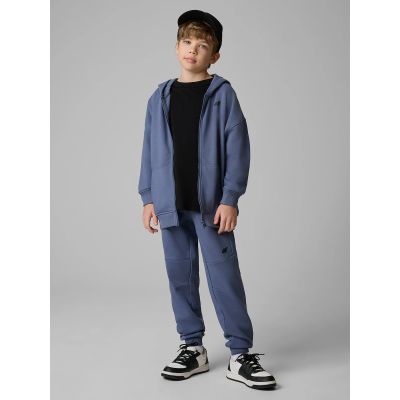 3. Bluza dresowa loose z kapturem chłopięca 4F 4FJRSS26TSWSM3051-33S