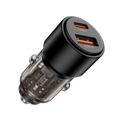 2. Ładowarka samochodowa Tech-Protect CC03 95 W 2-porty USB-A / USB-C - czarna