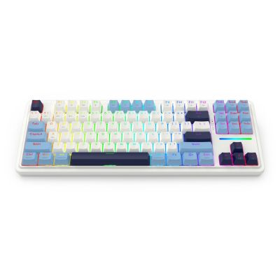4. REDRAGON K728WBB-RGB-PRO Antonium Pro klawiatura USB + RF Wireless + Bluetooth Biały, Niebieski