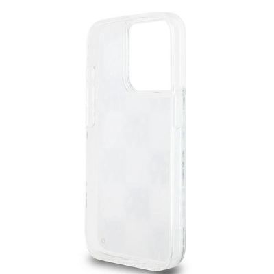 7. Etui DKNY Liquid Glitter Multilogo na iPhone 15 Pro - białe
