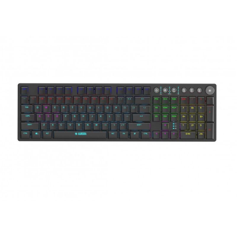 19. KLAWIATURA I-BOX AURORA K-6 RGB, MECHANICZNA, RED SWITCH, LOW PROFILE GAMING