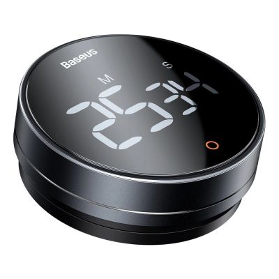 4. Baseus Heyo Pro obrotowy minutnik czasomierz elektroniczny timer szary (FMDS000013)