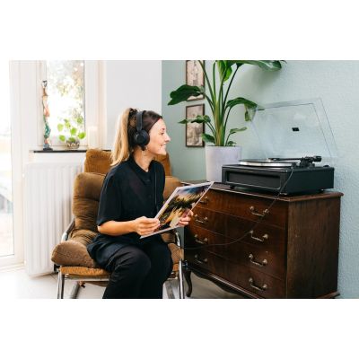 3. Lenco LS-430BK obrotowy talerz gramofonu Gramofon z napędem pasowym Czarny