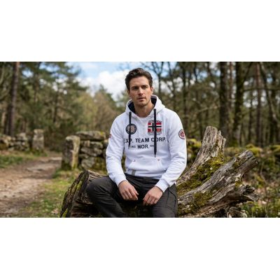 6. Bluza męska Geographical Norway GOPTAINE MEN 100 EO BS2 (WT1885H/GN-WHITE)