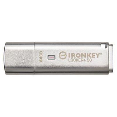 6. Kingston IronKey Locker+ 50 pamięć USB 64 GB USB Typu-A 3.2 Gen 1 (3.1 Gen 1) Srebrny