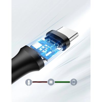 6. Kabel Ugreen US287 60116 USB-A / USB-C 2A 1m - czarny