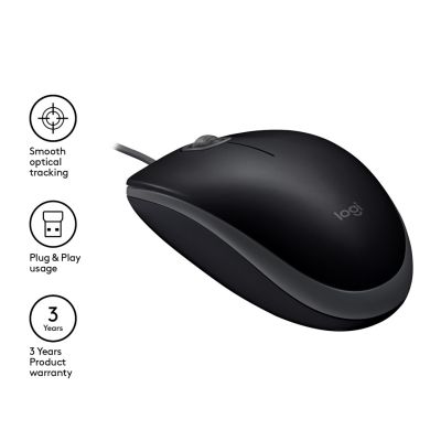 6. Mysz Logitech 910-005508 (optyczna; 1000 DPI; kolor czarny)