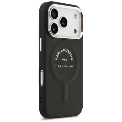 4. Etui Karl Lagerfeld Karl RSG Logo MagSafe do iPhone 17 Pro - czarne