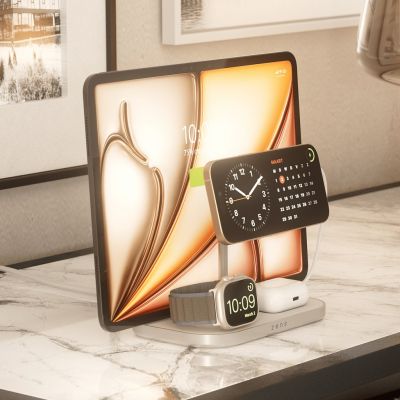 10. Ładowarka ZENS ZEDC29W/00, Wewnątrz, AC, USB, Ładowanie bezprzewodowe, 1 m, Srebrny, Biały