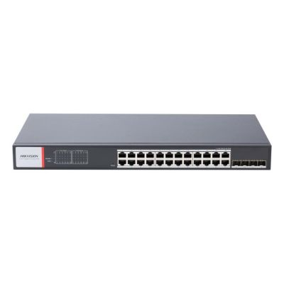 Hikvision DS-3T1528HP-SI-24P4F przełącznik sieciowy Zarządzany Gigabit Ethernet (10/100/1000) Obsługa PoE Czarny