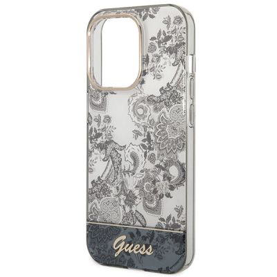 6. Etui Guess Porcelain Collection na iPhone 14 Pro - szare