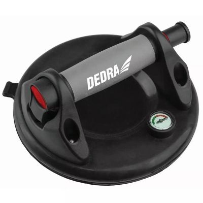 2. Przyssawka DEDRA DED06P30 z pompką podciśnieniową i manometrem (200mm, 120kg)