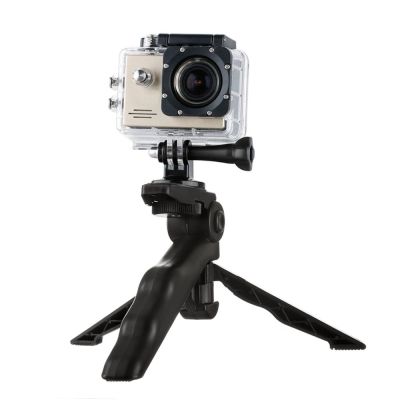 3. Uchwyt z mini statywem do kamer sportowych GoPro SJCAM czarny