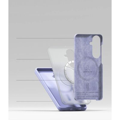 6. Etui Ringke Silicone MagSafe na Samsung Galaxy S26 - fioletowe