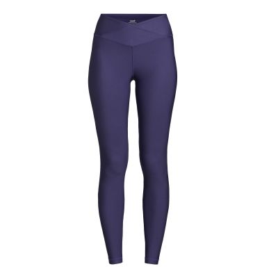 Legginsy damskie z wysoką talią Casall Overlap High Waist Tights fioletowy
