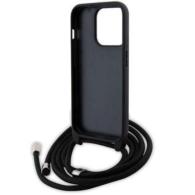 6. Etui Karl Lagerfeld Crossbody Saffiano Metal Pin Karl&Choupette na iPhone 15 Pro - czarne