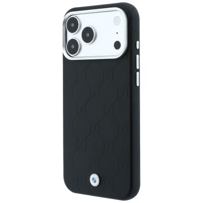 2. Etui BMW Sign Deboss Quilted Metal Logo MagSafe na iPhone 18 Pro Max / 17 Pro Max - czarne