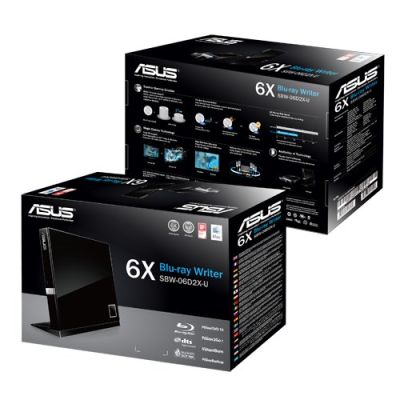 3. Nagrywarka ASUS SBW-06D2X-U SBW-06D2X-U/BLK/G/AS (SATA, USB 3.0; zewnętrzna)
