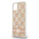 6. Etui DKNY IML Checkered Mono Pattern & Printed Stripes MagSafe na iPhone 11 / Xr - różowe
