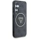 4. Etui Guess 4G Glitter Triangle Buttons MagSafe do Samsung Galaxy S25 czarny