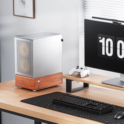 11. Obudowa PC Jonsbo T7, Midi-Tower, mATX, Szkło Hartowane - srebrne