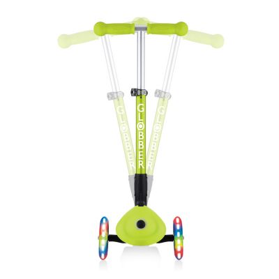 8. Hulajnoga 3-kołowa Globber Foldable Lights Lime Green Jr 437-106