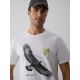 3. T-shirt regular z nadrukiem męski 4F 4FKAW26TTSHM4499-10S