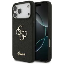 Etui Guess Fixed Glitter Big 4G na iPhone 17 Pro Max - czarne