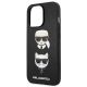 6. Etui Karl Lagerfeld Saffiano Karl&Choupette Head na iPhone 13 Pro / 13 - czarne