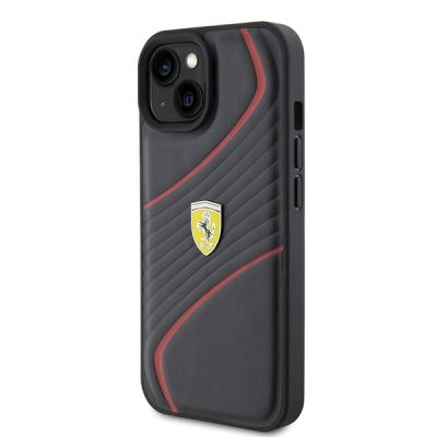 2. Etui Ferrari Twist Metal Logo do iPhone 15 - czarne