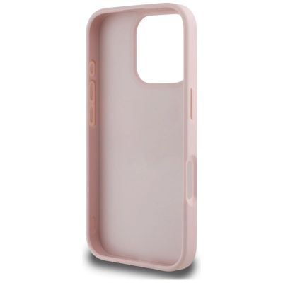 7. Etui Guess Grained Roses Big 4G logo na iPhone 16 Pro Max - różowe