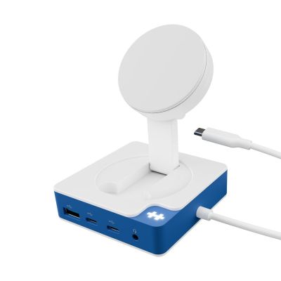 3. Koncentrator Hyper HyperDrive Flex MagCharge USB-C, biały/niebieski