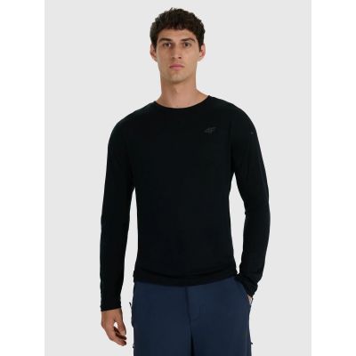 Longsleeve trekkingowy szybkoschnący z wełną merino męski 4F 4FWAW25TFLOM430-20S