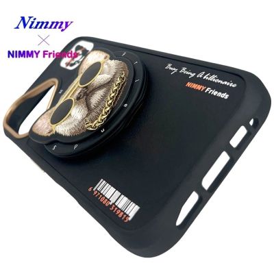 13. Etui Nimmy Glasses Cool nag MagSafe na iPhone 16 - czarne