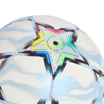 4. Piłka nożna adidas UCL Pro Sala 26/27 League Stage biało-błękitna / kolorowa KE9772