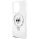 6. Etui Karl Lagerfeld Ring Stand Choupette Head MagSafe do iPhone 15 Pro Max - białe