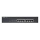GS-1208P Nie zarządzany Gigabit Ethernet (10/100/1000) Obsługa PoE 1U Czarny