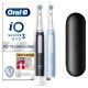 Szczoteczka elektryczna Oral-B iO Series 3n Matt Black/Ice Blue, Rodzaj: Rotacyjna, Zasilanie: Akumulatorowe, Tryby: Wybielanie, Codzienne czyszczenie, Delikatne