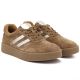 3. Skórzane sneakrsy damskie na platformie camel S.Barski  LR62-7107